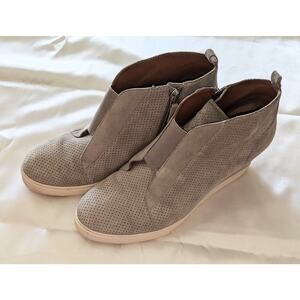 Linea Paolo Felicia Womens Wedge Sneaker Platform Shoes Ankle Bootie Gray Sz 8.5